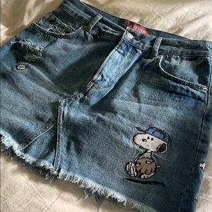 Peanuts Denim Skirt